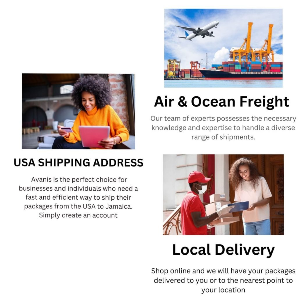 Avanis freight service Avanis ship your packages to Jamaica